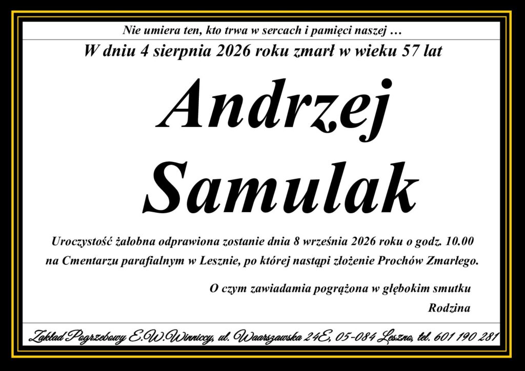 ŚP. Andrzej Samulak