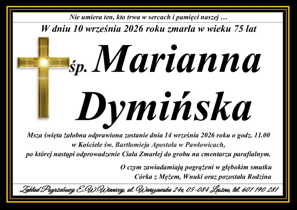 ŚP. Marianna Dymińska